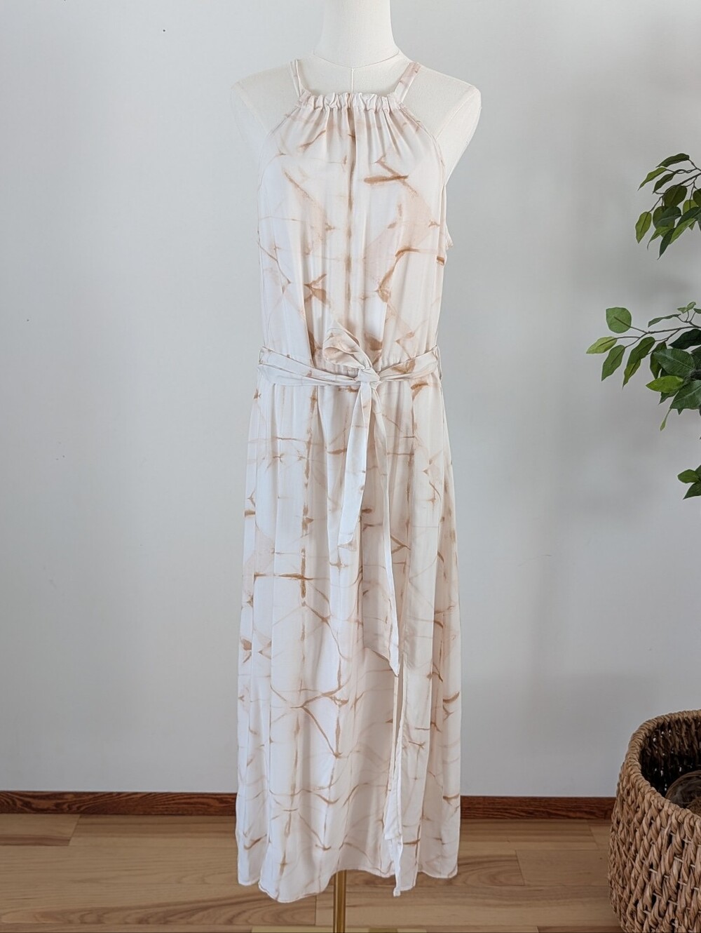 cloth & stone Maxi Dress Tie-Dye Tie Waist - M